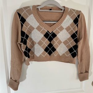 Cropped ColorBlock Sweater